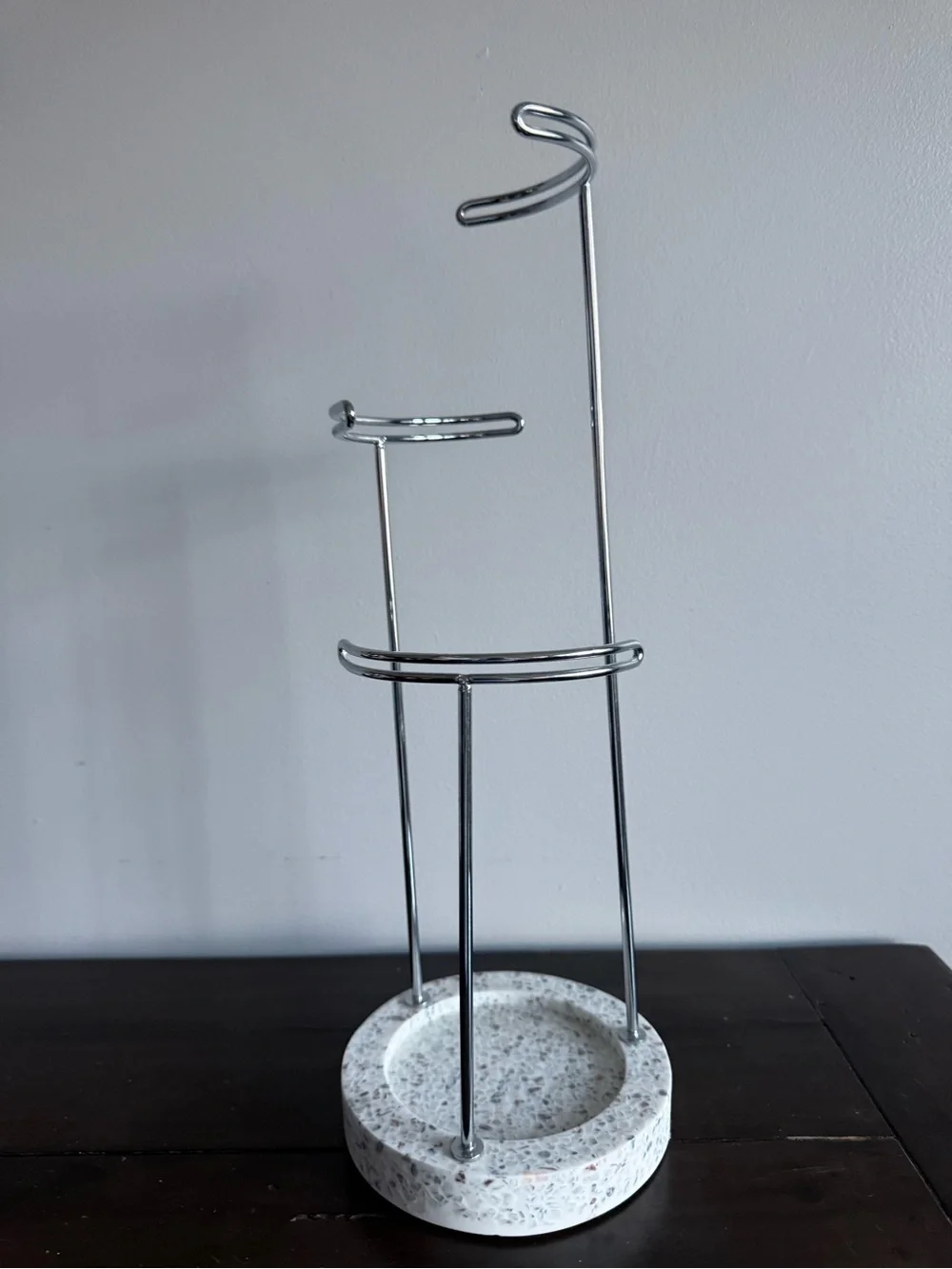 Umbra Terrazzo Bathroom Vanity Organizer Hair Dryer Holder Styling Tool Stand